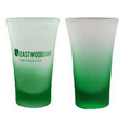 2 1/2 Oz. 2-Tone Flare Cordial Shot Glass (Frosted Clear/ Green Accent)